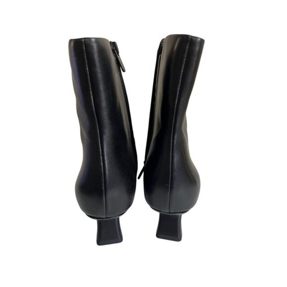 Vince Billy Black Leather Pointed Toe Kitten Heel Boots Women EU 40.5 US 9.5 - Picture 5 of 7